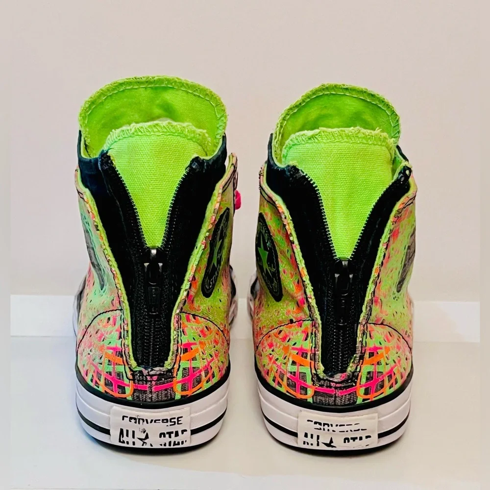 Converse Limited Edition Black/Pink Paint Splatter Hi-Tops
